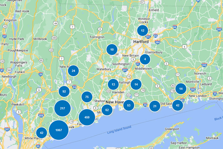 Service Areas Map